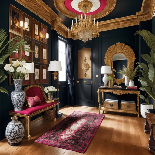 Maximalist Entryway design - AI generated interior design visualization