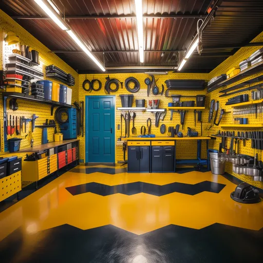 Maximalist Garage design - AI generated interior design visualization