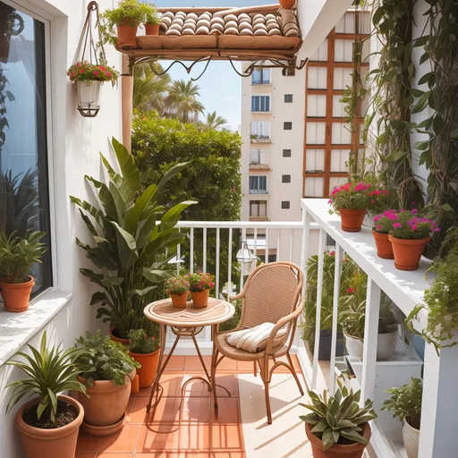 Mediterranean Balcony design - AI generated interior design visualization