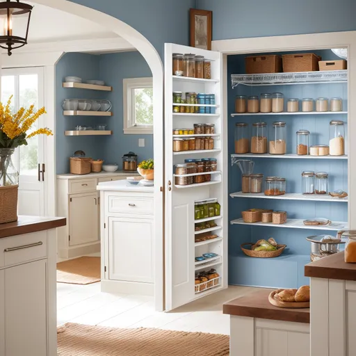 Mediterranean Pantry design - AI generated interior design visualization