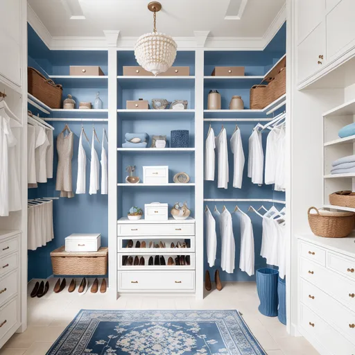 Mediterranean Walk-in Closet design - AI generated interior design visualization