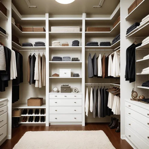 Mid-Century Modern Walk-in Closet design - AI generated interior design visualization
