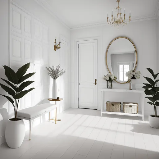 Minimalist Entryway design - AI generated interior design visualization