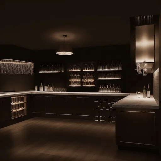 Minimalist Home Bar design - AI generated interior design visualization