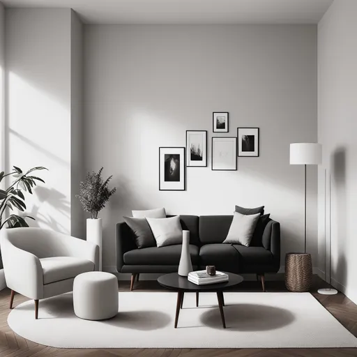 Minimalist Living Room design - AI generated interior design visualization