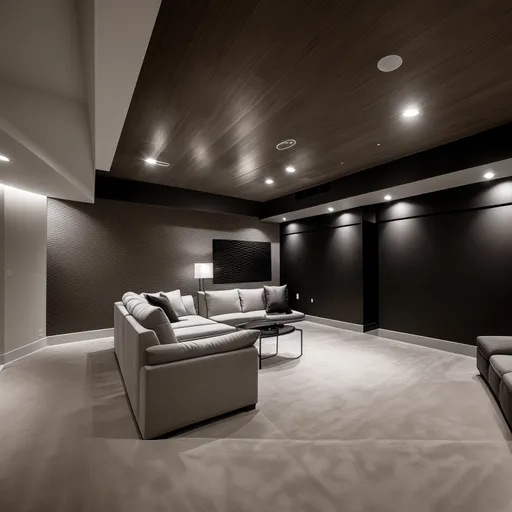 Modern Basement design - AI generated interior design visualization