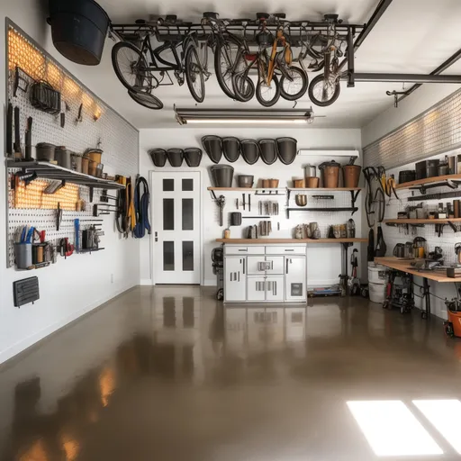 Modern Boho Garage design - AI generated interior design visualization