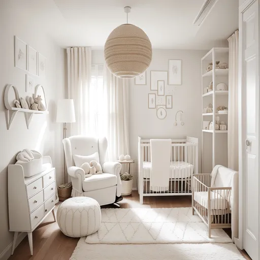 Modern Boho Nursery design - AI generated interior design visualization