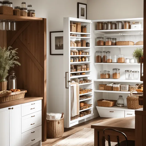 Modern Boho Pantry design - AI generated interior design visualization