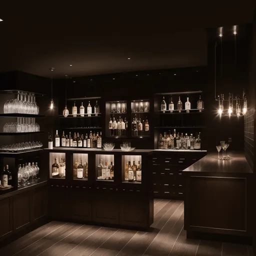 Modern Home Bar design - AI generated interior design visualization