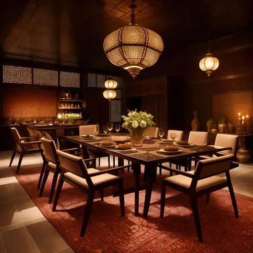 Moroccan Dining Room design - AI generated interior design visualization