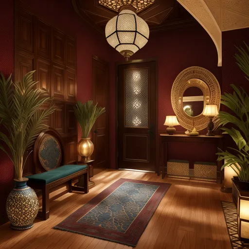 Moroccan Entryway design - AI generated interior design visualization