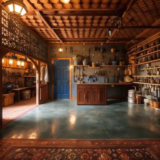 Moroccan Garage design - AI generated interior design visualization