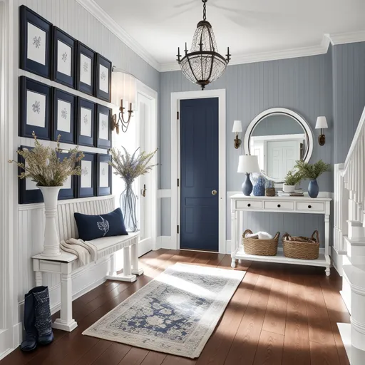 Nautical Entryway design - AI generated interior design visualization