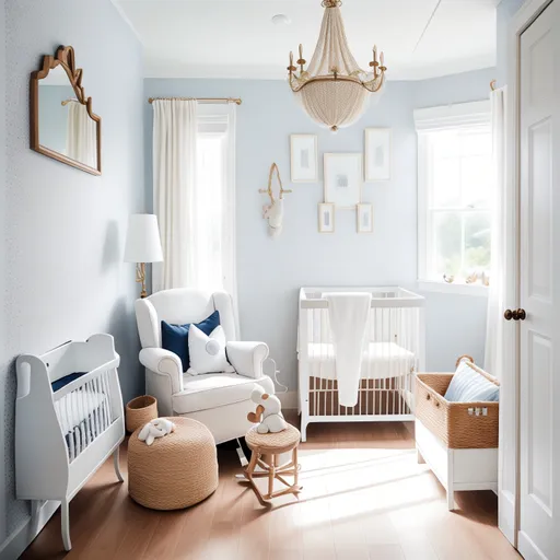 Nautical Nursery design - AI generated interior design visualization