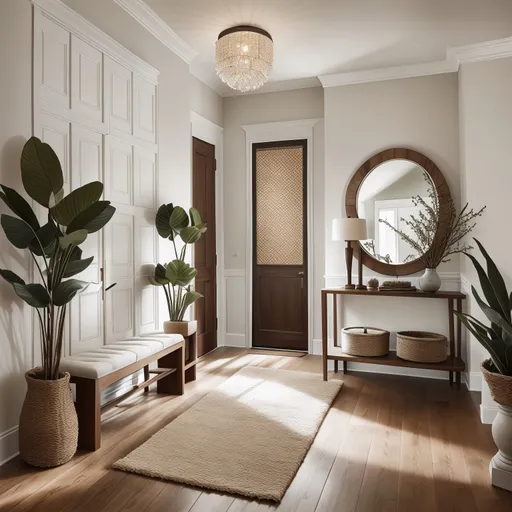 Organic Modern Entryway design - AI generated interior design visualization