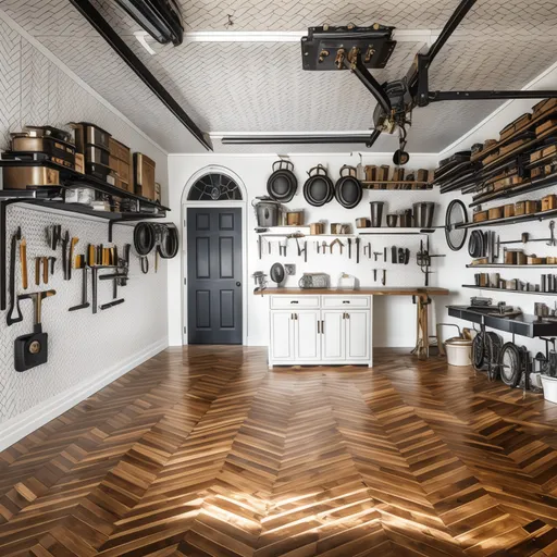 Parisian Garage design - AI generated interior design visualization