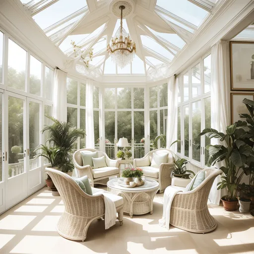 Parisian Sunroom design - AI generated interior design visualization