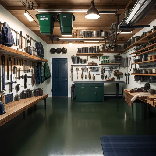 Preppy Garage design - AI generated interior design visualization