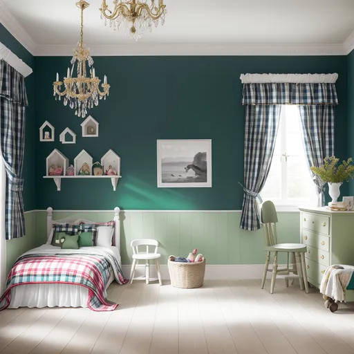 Preppy Kids Room design - AI generated interior design visualization