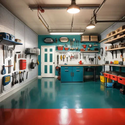 Retro Garage design - AI generated interior design visualization