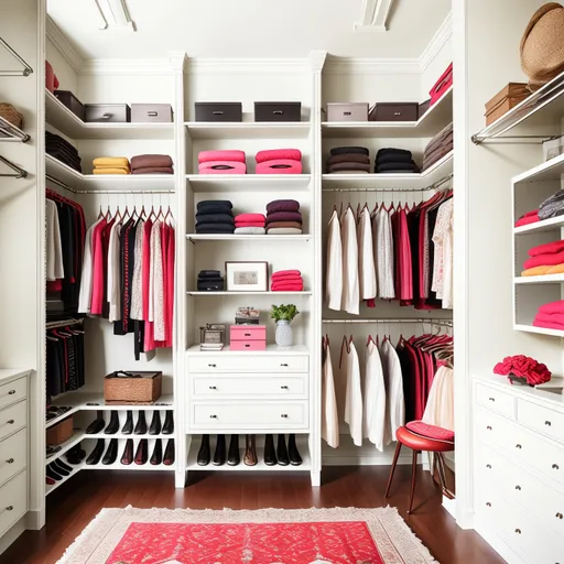 Retro Walk-in Closet design - AI generated interior design visualization