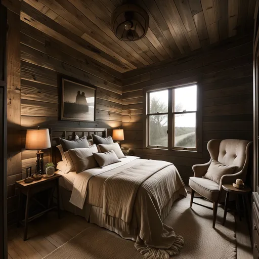 Rustic Bedroom design - AI generated interior design visualization