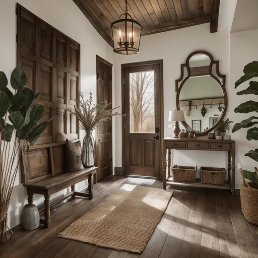 Rustic Entryway design - AI generated interior design visualization
