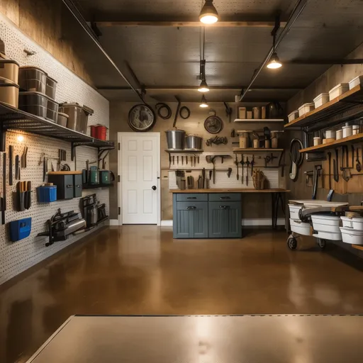 Rustic Garage design - AI generated interior design visualization