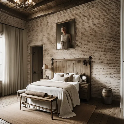 Rustic Guest Room design - AI generated interior design visualization