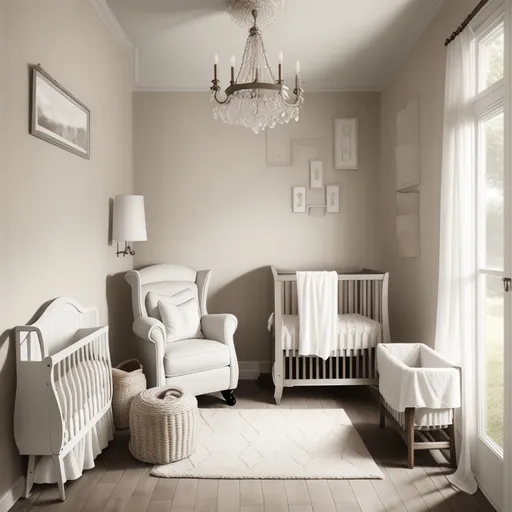 Rustic Nursery design - AI generated interior design visualization