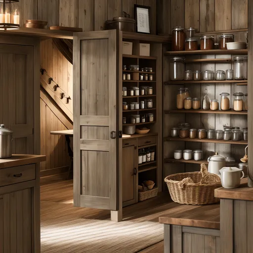 Rustic Pantry design - AI generated interior design visualization