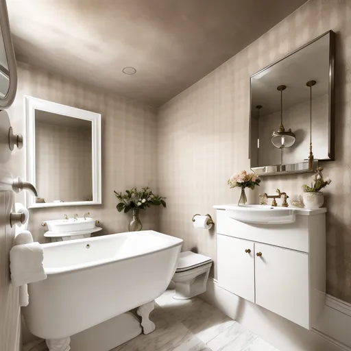 Rustic Powder Room design - AI generated interior design visualization
