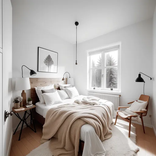 Scandinavian Bedroom design - AI generated interior design visualization
