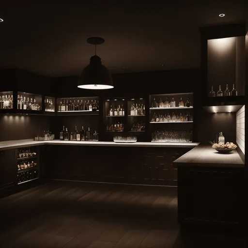 Scandinavian Home Bar design - AI generated interior design visualization