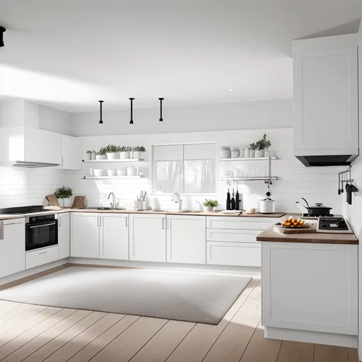 Scandinavian Kitchen design - AI generated interior design visualization