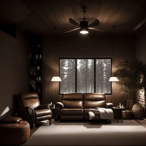 Scandinavian Man Cave design - AI generated interior design visualization