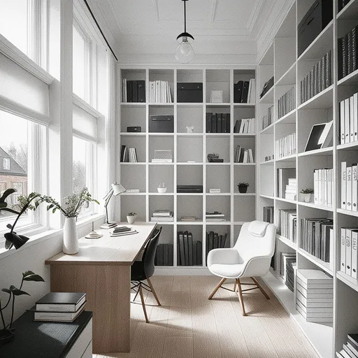 scandinavian study room