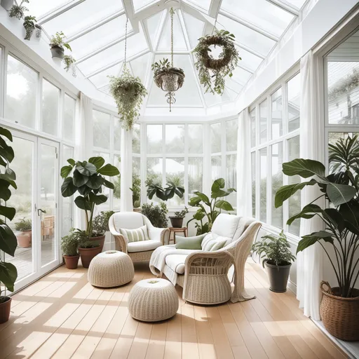 Scandinavian Sunroom design - AI generated interior design visualization