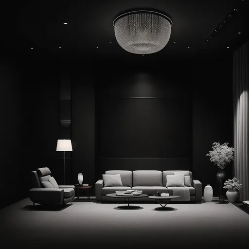 Simple Home Theater design - AI generated interior design visualization