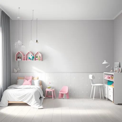 Simple Kids Room design - AI generated interior design visualization