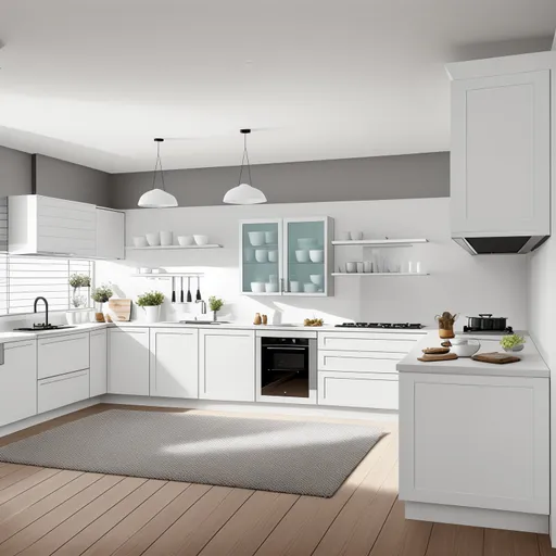 Simple Kitchen design - AI generated interior design visualization
