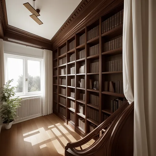 Simple Library design - AI generated interior design visualization