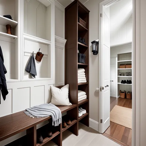Simple Mudroom design - AI generated interior design visualization