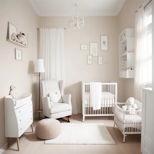 Simple Nursery design - AI generated interior design visualization