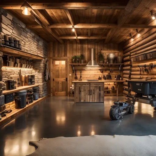 Ski Chalet Garage design - AI generated interior design visualization