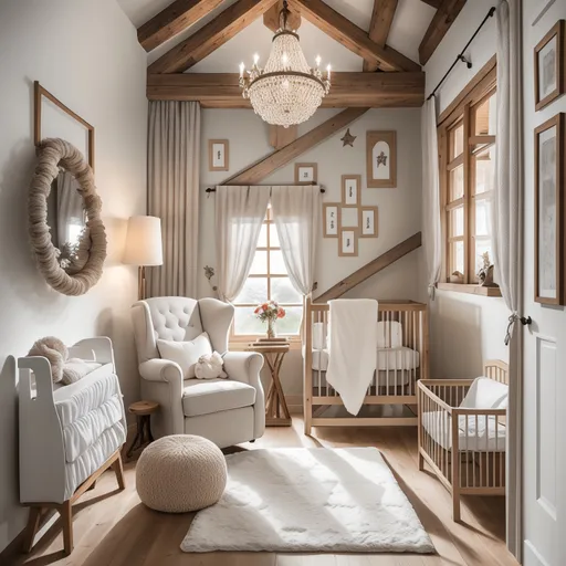Ski Chalet Nursery design - AI generated interior design visualization