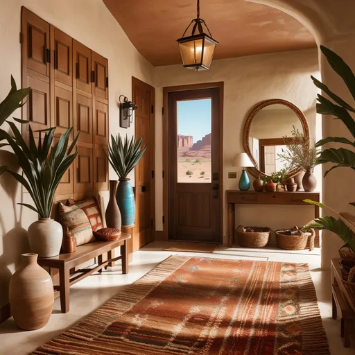 Southwestern Entryway design - AI generated interior design visualization