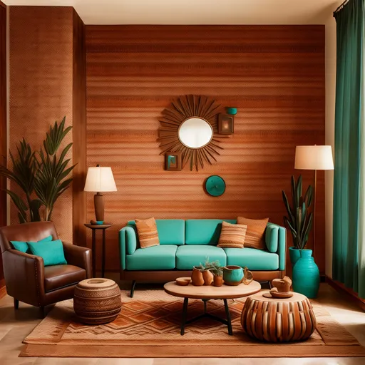 Southwestern Living Room design - AI generated interior design visualization
