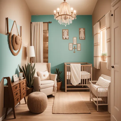 Southwestern Nursery design - AI generated interior design visualization